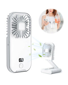携帯扇風機 ポータブルファン 首掛け 卓上 手持ち 超静音 静音設計 多角度調整 4段階風速調節 ハンディファン