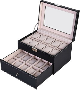 アクセサリーケース 2段式 大容量 時計収納ケース 収納ボックス ウォッチケース 20本用 コレクションケース