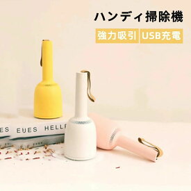 かわいいミニクリ 小型掃除機 強力吸引 USB 卓上掃除機 静音 充電式 卓上そうじ機