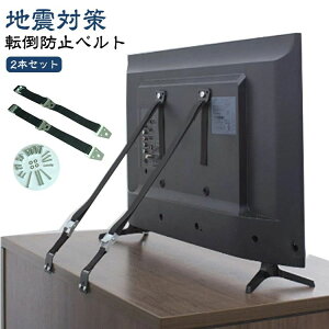 壁固定 家具 地震 パソコンモニター バンド 固定ベルト TV 地震対策 耐震グッズ 耐震ベルト 2本セット ベルト 転倒防止
