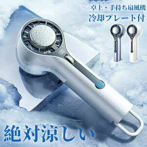 掛け扇 USB 超大風量 100段階暴風 -16℃瞬間冷却 冷却プレート付 扇風機 1秒冷却 ハンディファン