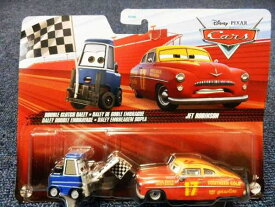 ディズニーカーズ　オンザロード　ミニカー　ジェット・ロビンソン　と　ピットクルーのダブルクラッチ　2台セット　1/55　カーズ おもちゃ　カーズ ミニカー　MATTELマテル【予約商品】