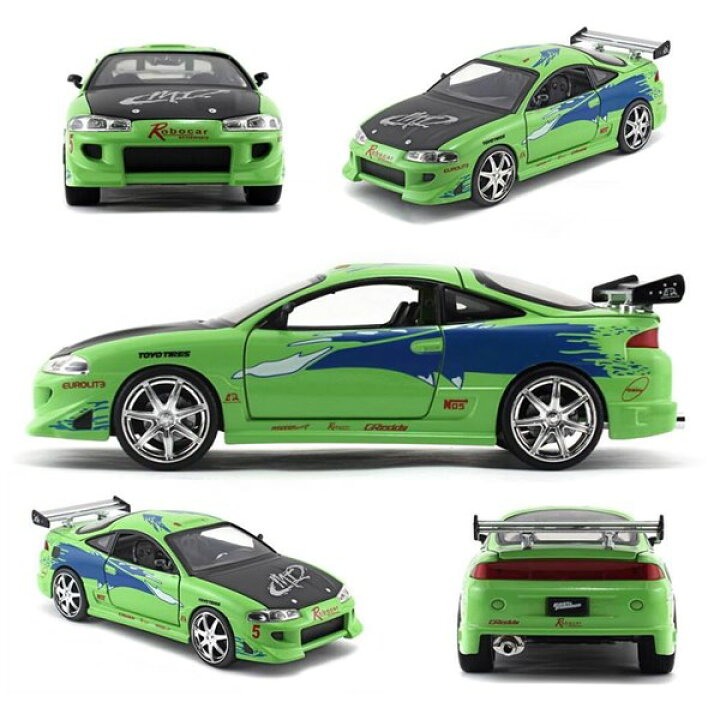 楽天市場 ワイルドスピードミニカー 1 24 Jadatoys ワイルドスピード 三菱エクリプス 緑 予約商品 Hottoys ホットトイズ