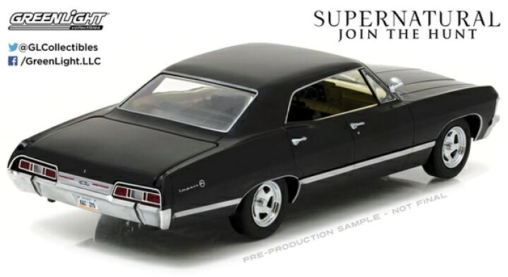 楽天市場 1 24 Greenlight 1967 シボレー インパラ アメリカtvドラマ スーパーナチュラル 予約商品 Hottoys ホットトイズ