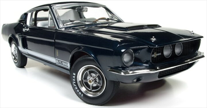 楽天市場】ミニカー 1/18 AUTOWORLD☆1967 シェルビーGT500 紺 50周年 