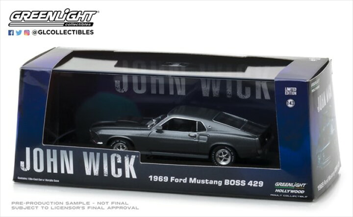 楽天市場】ミニカー 1/43 GreenLight☆ジョン・ウィック の 1969 