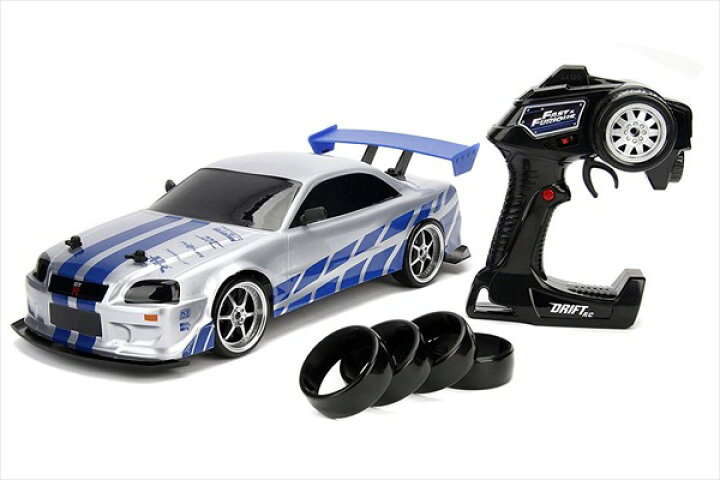 楽天市場 ラジコン ドリフトラジコンワイルドスピード 1 10 Jadatoys ワイルドスピード スカイラインgtr R34 シルバー ブルー Hottoys ホットトイズ
