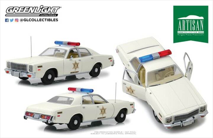 楽天市場 ミニカー 1 18 Greenlight 1967 プリムス フューリーパトカー 白 ミニカー アメ車 限定品 予約商品 Hottoys ホットトイズ