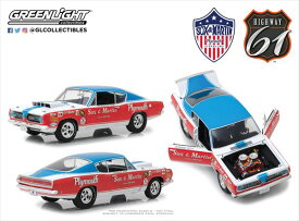 ミニカー　1/18　Highway61☆1968　プリムス・バラクーダ　Sox & Martin　NASCAR【予約商品】