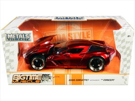 ミニカー　1/24　JadaTOYS☆ 2009　コルベット・スティングレー　コンセプト　赤色　 2009 Chevrolet Corvette Concept　【予約商品】