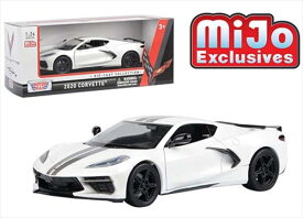 ミニカー　1/24　MOTORMAX☆ 2020　コルベット・スティングレー　C8　白色　 Chevrolet Corvette C8 Stingray 　【予約商品】