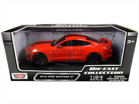 ミニカー　1/24　MOTORMAX☆2018　マスタング　GT　赤/黒色　アメ車 2018 Ford Mustang GT【予約商品】