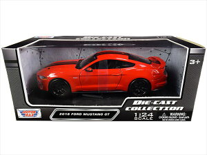 ミニカー 1/24 MOTORMAX☆2018 マスタング GT 赤/黒色 アメ車 2018 Ford Mustang GT【予約商品】