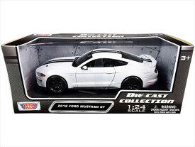 ミニカー　1/24　MOTORMAX☆2018　マスタング　GT　白/黒色　アメ車 2018 Ford Mustang GT【予約商品】