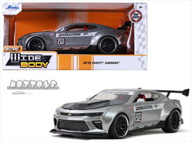 ミニカー　1/24　JadaTOYS☆2016　シボレー・カマロ　SS　＃2　銀/黒　カスタム仕様　2016 Chevrolet Camaro SS Bridgestone 【予約商品】