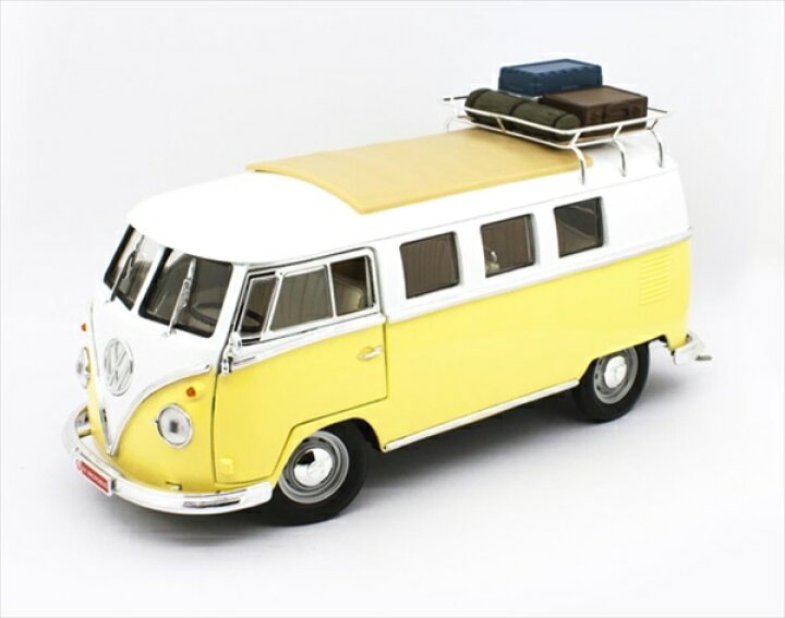 楽天市場】ミニカー 1/18 LuckyTOYS☆VW ワーゲンバス キャンパー 黄色 