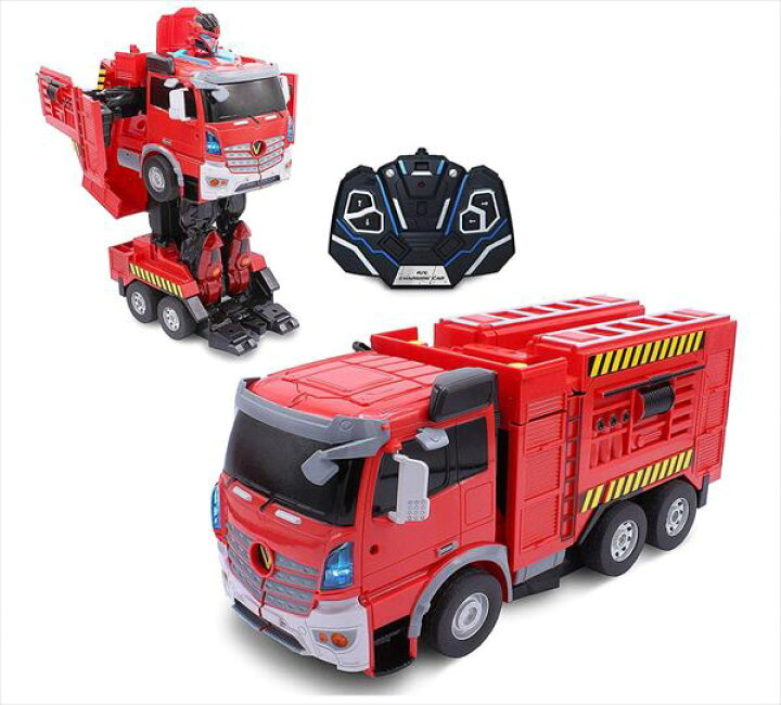 楽天市場 ラジコン 1 18 トランスフォーマー 消防車 ロボットに変身 Hottoys ホットトイズ