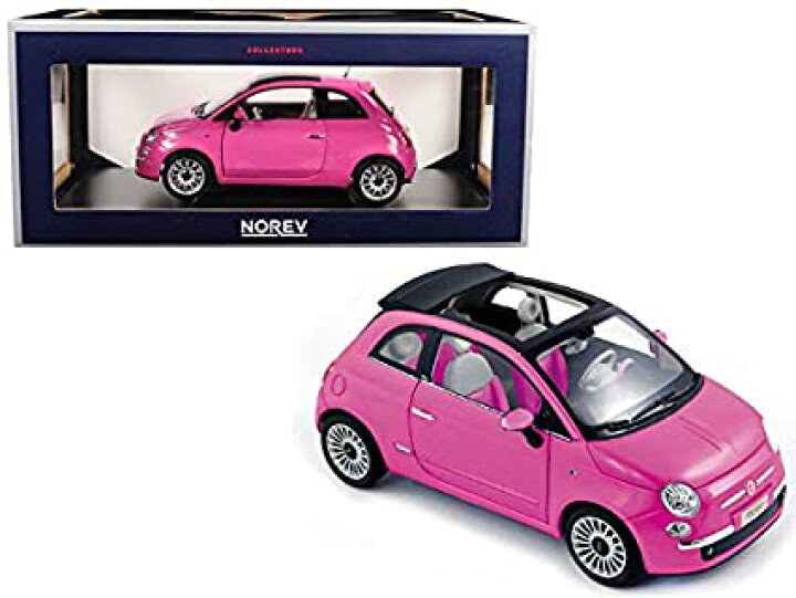 楽天市場】ミニカー フィアット500 ピンク色 1/18 NOREVノレブ 2010 