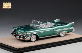ミニカー　1958　キャデラック　コンバーチブル　メタリックグリーン色　1/43　GLM　Cadillac Series 62 Convertible Open Top Laurentian Green Metallic 1958【予約商品】