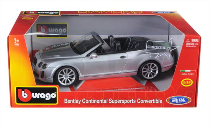 楽天市場】ミニカー 1/18 ベントレー コンチネンタル コンバーチブル 