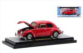 ミニカー　1/24　1952　VW　ワーゲン　ビートル　オーバルウィンドウ　赤色　M2　1952 Volkswagen Beetle Deluxe Model　【予約商品】