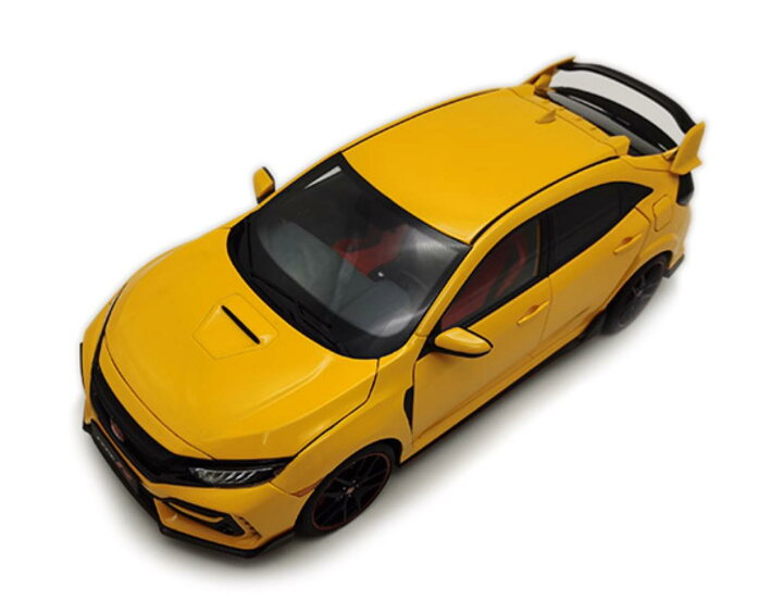 楽天市場】ミニカー 1/18 ホンダ・シビック タイプR FK8 黄色 LCD TYPE 