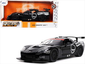 ミニカー　1/24　JadaTOYS　2005 シボレー・コルベット C6R　黒色　アメ車　Take No Prisoners　2005 Chevrolet Corvette C6-R 【予約商品】