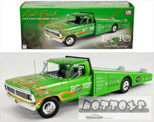 �~�j�J�[�@1/18�@ACME�@�ύڎԃg���b�N�@���b�g�t�B���N�d�l�@�ΐF�@ACME 1:18 1970 Ford F-350 Ramp Truck - Rat Fink �y�\�񏤕i�z