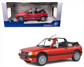 ミニカー　1/18　Solido　1989 プジョー　205　ガブリオレ　赤色　1989 Peugeot 205 CTI MK1 Cabriolet 【予約商品】
