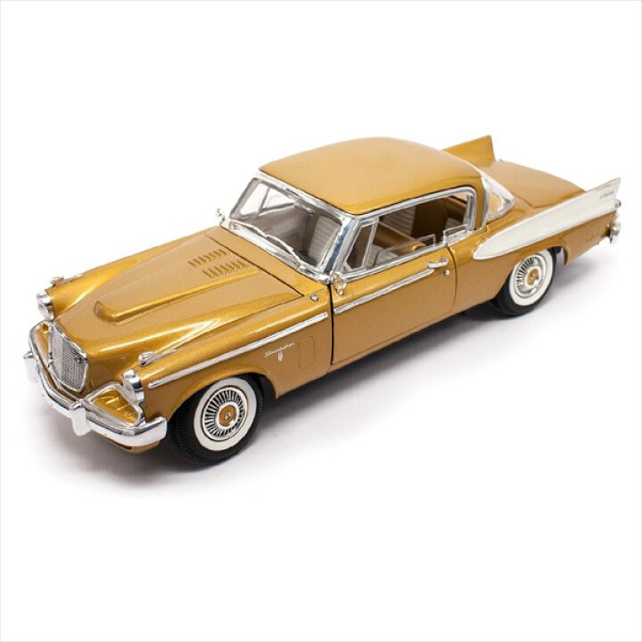 楽天市場】ミニカー 1/18 Roadsignature 1958 スチュードベーカー 金色 