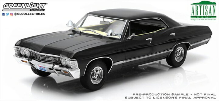 楽天市場 ミニカー 1 18 Greenlight 1967 シボレー インパラ アメリカtvドラマ スーパーナチュラル 予約商品 Hottoys ホットトイズ