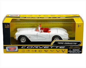 �~�j�J�[�@1/24�@MOTORMAX�� 1959�@�R���x�b�g�E�X�e�B���O���[�@C1�@���F/�����ԁ@1959 Chevrolet Corvette C1 �y�\�񏤕i�z