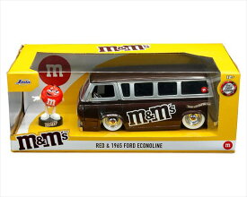 ミニカー　1/24　JadaTOYS　1965　M＆Mチョコレート　M & M’s Red & 1965 Ford Econoline M＆Mフィギュア付♪【予約商品】