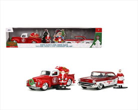 ミニカー　1/32　JadaTOYS☆クリスマス特別モデル♪　ベルエア　1941 Ford Pickup & 1957 Chevrolet Bel Air　2台セット【予約商品】