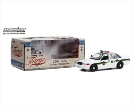 ミニカー　1/24　GREENLIGHT　2006　クラウンヴィクトリア・パトカー　アメリカTVシリーズ「FARGO/ファーゴ」　アメ車　黒/白　2006 Ford Crown Victoria 限定品　予約商品