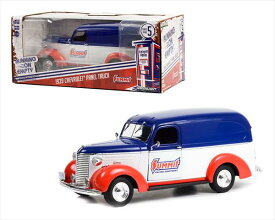 ミニカー　1/24　GREENLIGHT☆1939　シボレー　パネルトラック　「SUMMIT」　青白赤　1939 Chevrolet Panel Truck (Blue/White/Red) – Summit Racing【予約商品】