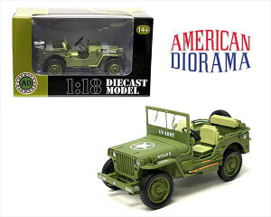�~�j�J�[�@1/18�@1941�@�E�B���X�W�[�v�@American Diorama 1:18 1/4 Ton US Army Jeep�y�\�񏤕i�z