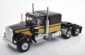 ミニカー　1/18　KKS☆Kenworth W900 　トレーラートラック　黒色【予約商品】