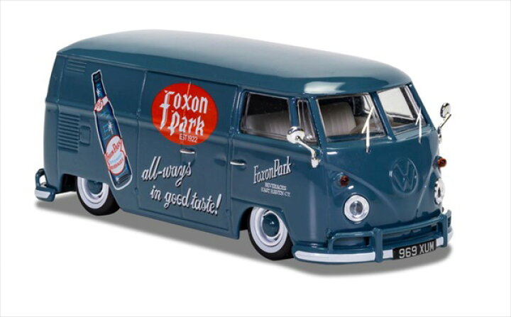 楽天市場】ミニカー 1/43 CORGI ワーゲンバス Foxon Park パネルバン 