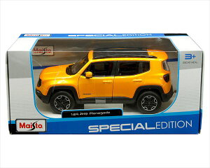 �~�j�J�[�@1/24�@2017 �W�[�v�E���l�Q�[�h�@�I�����W�F�@maisto�@2017 Jeep Renegade �y�\�񏤕i�z