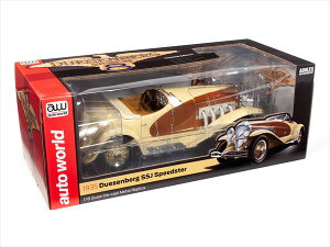 �~�j�J�[�@1/18�@�f���[�Z���o�[�O�@1934�@�S�[���h�F�@ 1935 Duesenberg SSJ Speedster�@AUTOWORLD�y�\�񏤕i�z