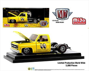 ミニカー 1/24 M2 1976 GMC シエラ ピックアップトラックカスタム仕様 黄色 「MOONEYES ムーンアイズ」 アメ車 1976 GMC Sierra Grande 15 Mooneyes Custom【限定予約商品】