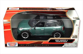 ミニカー　1/24　MOTORMAX　 ミニクーパー カントリーマン　特別限定モデル　緑メタ色　2011 Mini Cooper S Countyman【予約商品】