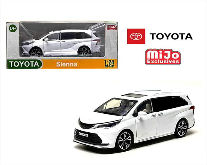 楽天市場】ミニカー 1/24 トヨタ シエナ 白色 Toyota Sienna【予約商品  