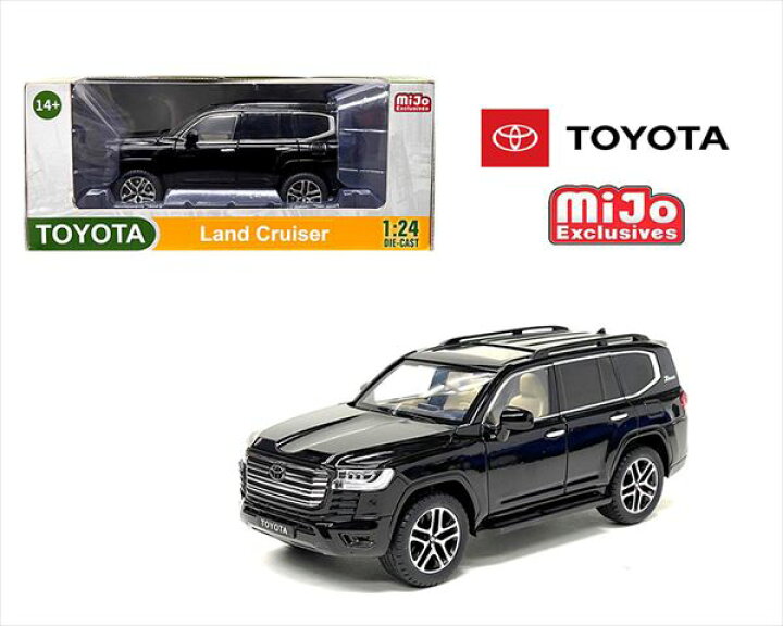 楽天市場】ミニカー 1/24 トヨタランドクルーザー 2023 黒色 Toyota 