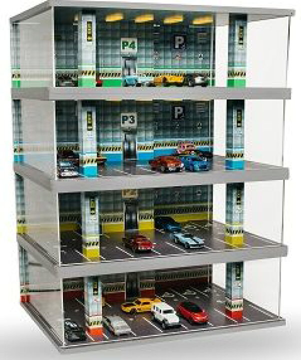 楽天市場】1/64用 コレクションケース LED付カーパーキング（P2  