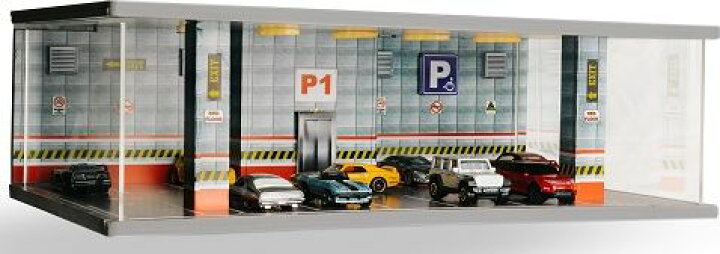 楽天市場】1/64用 コレクションケース LED付カーパーキング（P1 レッド 
