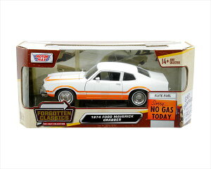 ミニカー 1/24 MOTORMAX☆1974 フォード マーベリック 白色 アメ車 1974 Ford Maverick Grabber【予約商品】