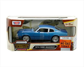 ミニカー　1/24　MOTORMAX☆1974　フォード マーベリック　青色　アメ車 1974 Ford Maverick Grabber【予約商品】