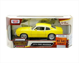 ミニカー　1/24　MOTORMAX☆1974　フォード マーベリック　黄色　アメ車 1974 Ford Maverick Grabber【予約商品】